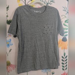 Airwalk Gray Tee With Blue Stars On Pocket
